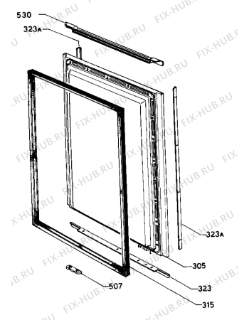 Взрыв-схема холодильника Zanussi ZPL9120F - Схема узла Door 003